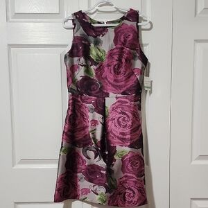 Gabby Skye Pink and Green Mini Dress